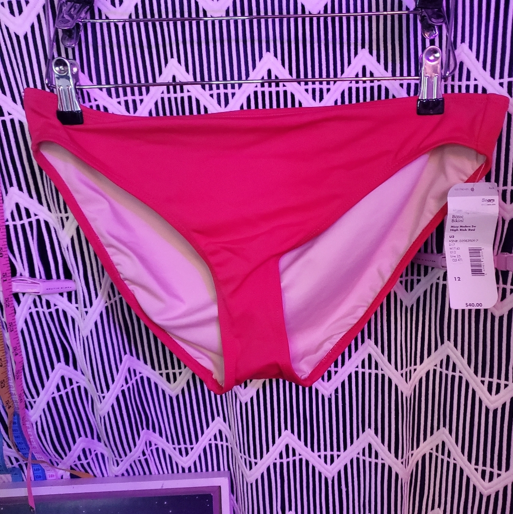 Tropical Escapes Red Bikini Bottoms